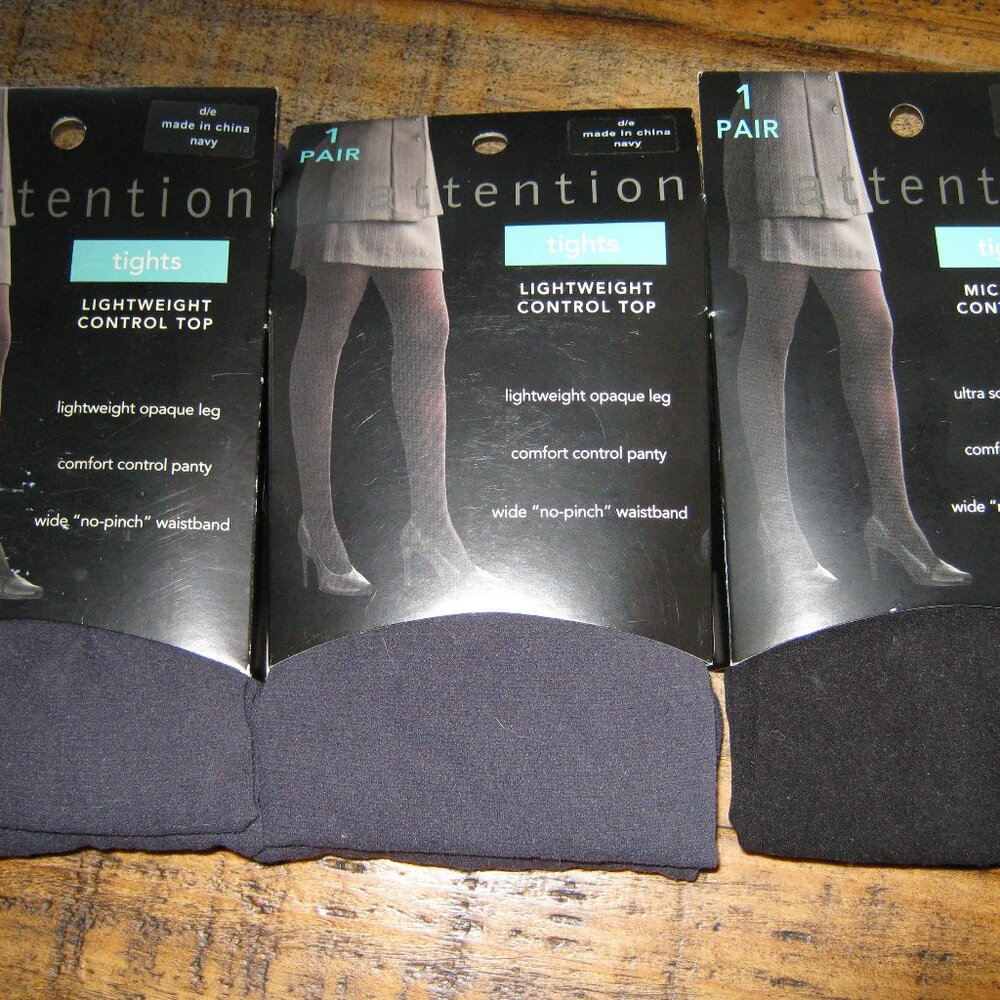 NEW - Tights - Control Top Size d/e - 3 pairs